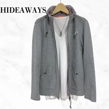 HIDEAWAYS 라이트 아우터 그레이 계열 자켓 후드티