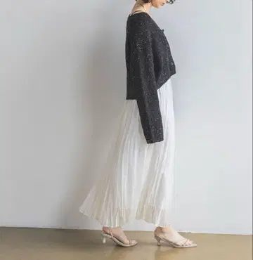 [ 새상품급 ] A part by 시어 랜덤 플리츠 스커트 아이보리