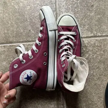 Converse 버건디 하이컷 스니커즈
