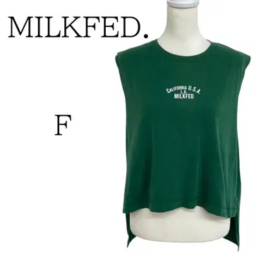 새상품급 MILKFED. 밀크페도 그린 슬리브리스 티셔츠 F