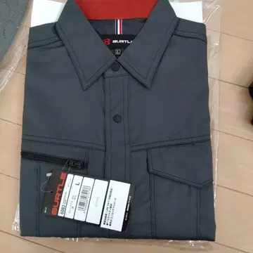 BURTLE 6083 긴팔 워크 셔츠 L 그레이