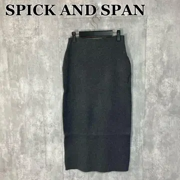 새상품 SPICK AND SPAN 라메 리브 니트 타이트 스커트 38