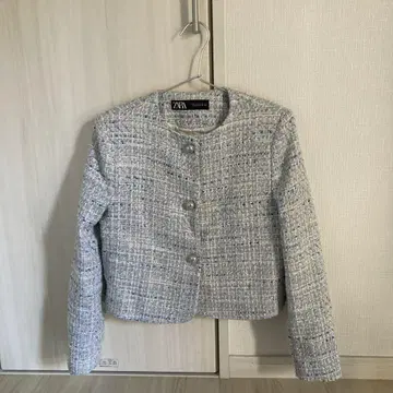 ZARA 숏 기장 자켓 여성용 스카이블루 블루