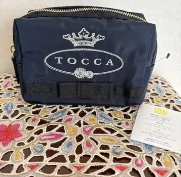 [ 새상품 미사용 ] TOCCA 토카 네이비 그로그랭 리본 파우치