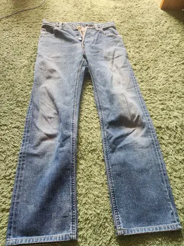 Lee 블루 데님 스트레이트 팬츠