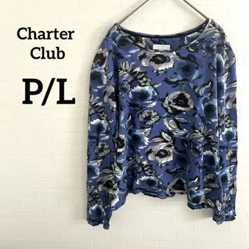 Charter Club [ P/L ] 플라워 프린트 긴팔 T셔츠