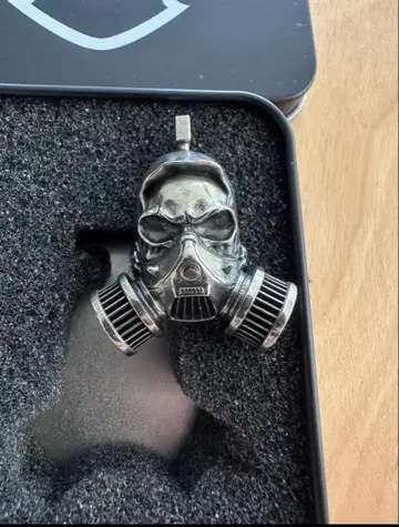 Gashog 펜던트 탑 실버 스컬 목걸이 해골 할리