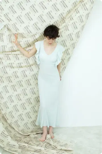 미사용 SNIDEL HOME 스나이델 홈 스카이블루 원피스 룸웨어