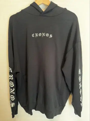CRONOS 풀오버 후드티 블랙 L 사이즈