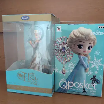Qposket 엘사 피규어 2체 세트