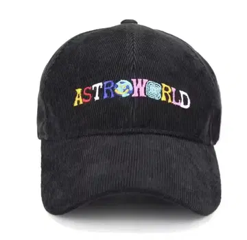 Travis Scott ASTROWORLD 자수 캡 블랙