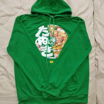 라면 패키지풍 후드티 그린