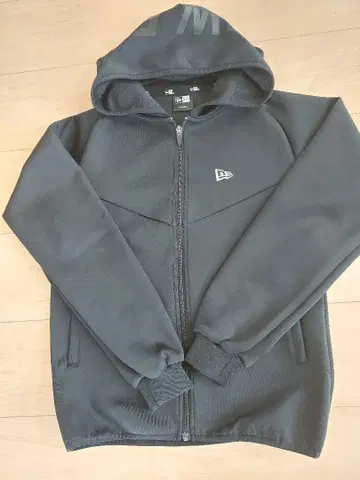 New Era 풀 집업 후드티/뉴에라/블랙 XS