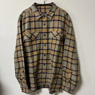 patagonia 오가닉 코튼 체크 플란넬 셔츠 L