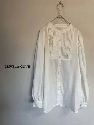올리브 데 올리브 노카라 핀턱 블라우스