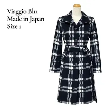 [ Viaggio Blu ] 비아지오 블루 체크 코트 Size 1 일본제