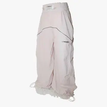 S nylon jersey pants lace theredthread