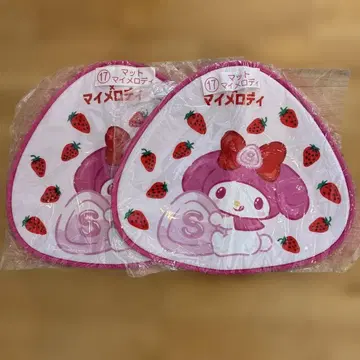 마이멜로디 딸기 무늬 매트 2개 세트