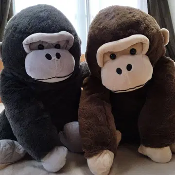 고릴라 봉제 인형 2색 세트