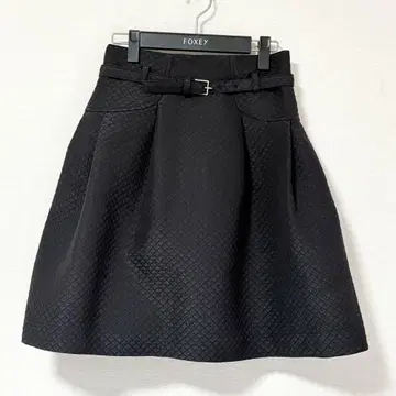 M'S GRACY 퀼팅 스커트 엠즈 그레이시 블랙 새상품급 FOXEY