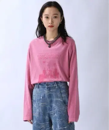 JEANASIS 그래픽 빈티지 롱 T