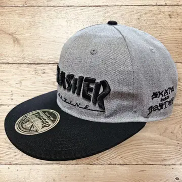 [ THRASHER ] 스냅백 캡 그레이/블랙