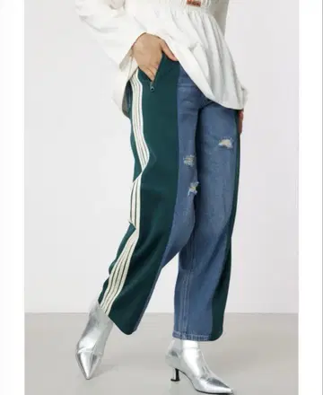 로데오 크라운즈 와이드 보울 커스텀 트랙 DENIM PT M 사이즈