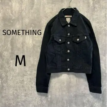 4266 [ SOMETHING ] 블랙 자켓 블루종 M