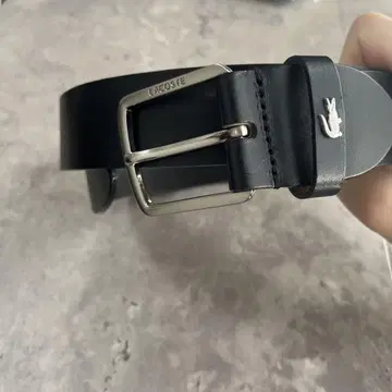 LACOSTE 벨트 라코스테 소가죽 벨트 블랙