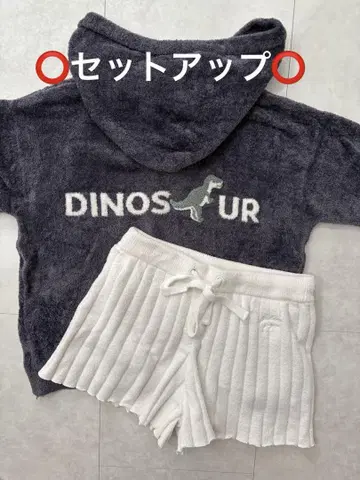 젤라피케 DINOSUR 후드 부착 룸웨어 세트 공룡 숏팬츠