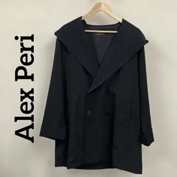 [ Alex Peri ] 울 코트 남성용 M 사이즈 빅 칼라 #2590