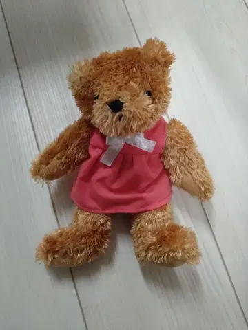 렉서스 Lexus 봉제 인형 브라운 핑크 드레스