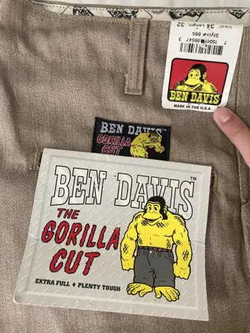 BEN DAVIS GORILLA CUT 팬츠 34 32 데드 미국제