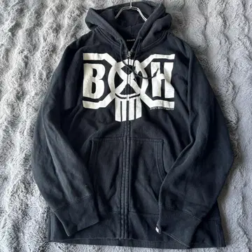 레어 바운티 헌터 집업 후드티 빅 로고 Y2K 블랙 XL