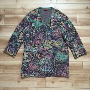 새상품급 MISSONI 미쏘니 올 패턴 니트 코트 가디건 L