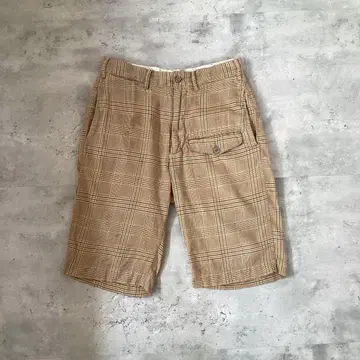엔지니어드 가먼츠 하프 팬츠 체크 브라운