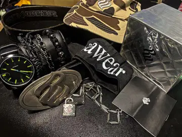 9점 rocawear 목걸이 시계 선바이저, 팔찌, 벨트 세트 판매