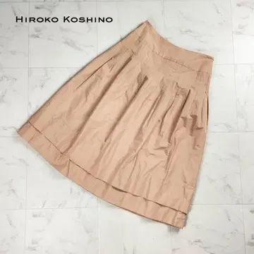 히로코코시노 턱 플레어 스커트 핑크 사이즈 38*QC325