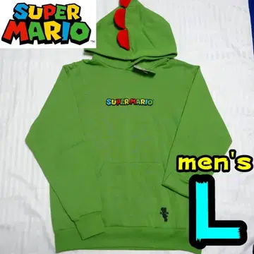 [ 새상품 ] 마리오 요시 후드티 L 남성용 코스프레 할로윈