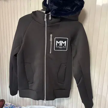 MUTA MARINE 다크 그레이 본딩 후드티 퍼 포함