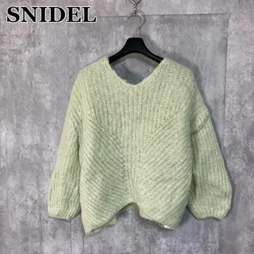 SNIDEL 모헤어 V넥 풀오버
