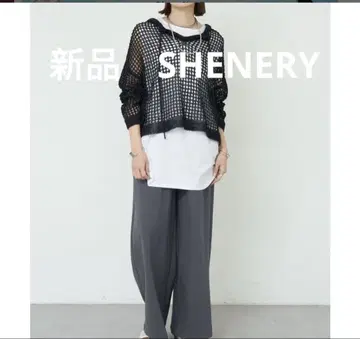 새상품 SHENERY 시너리 슬리브리스 레이어드 화이트