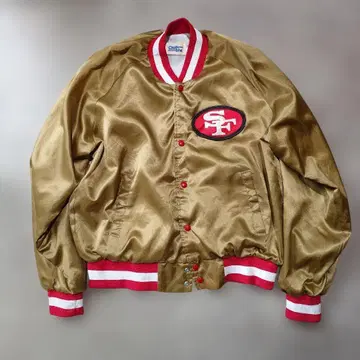 49ers 초크 라인 새틴 자켓 블루종 XL