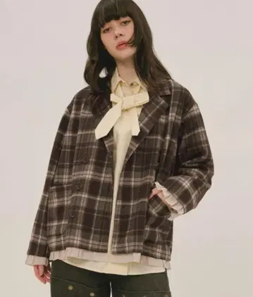 loinnuit 로완뉴이 프릴 레이어드 디자인 자켓