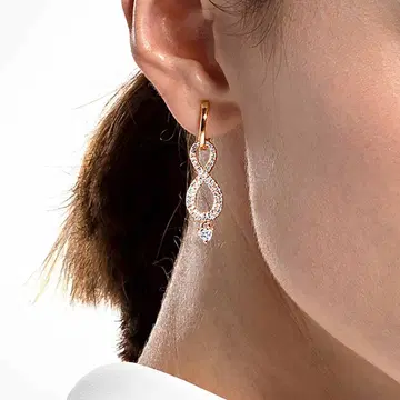 SWAROVSKI Infinity 클립 귀찌 스와로브스키