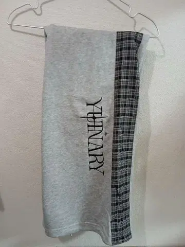 YUINARY UNISEX 체크 라인 스웨트 팬츠