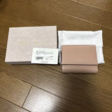 미사용 새상품 지미추 3단 폴더형 지갑 핑크 베이지
