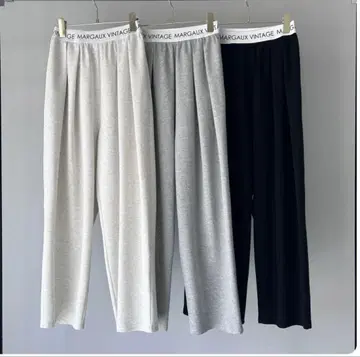 미사용 새상품 MARGAUX VINTAGE 로고 허리밴딩 턱 팬츠