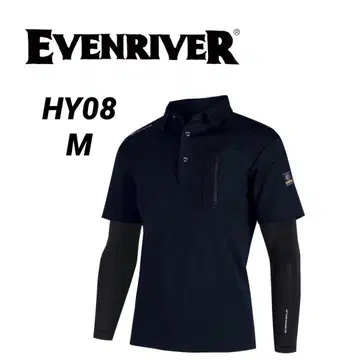 이븐리버 HY08 페이크 레이어드 드라이 피케 셔츠 M 블랙