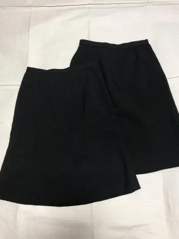사무복 스커트 블랙 허리 58cm 기장 55.5cm 새상품급 2장 세트
